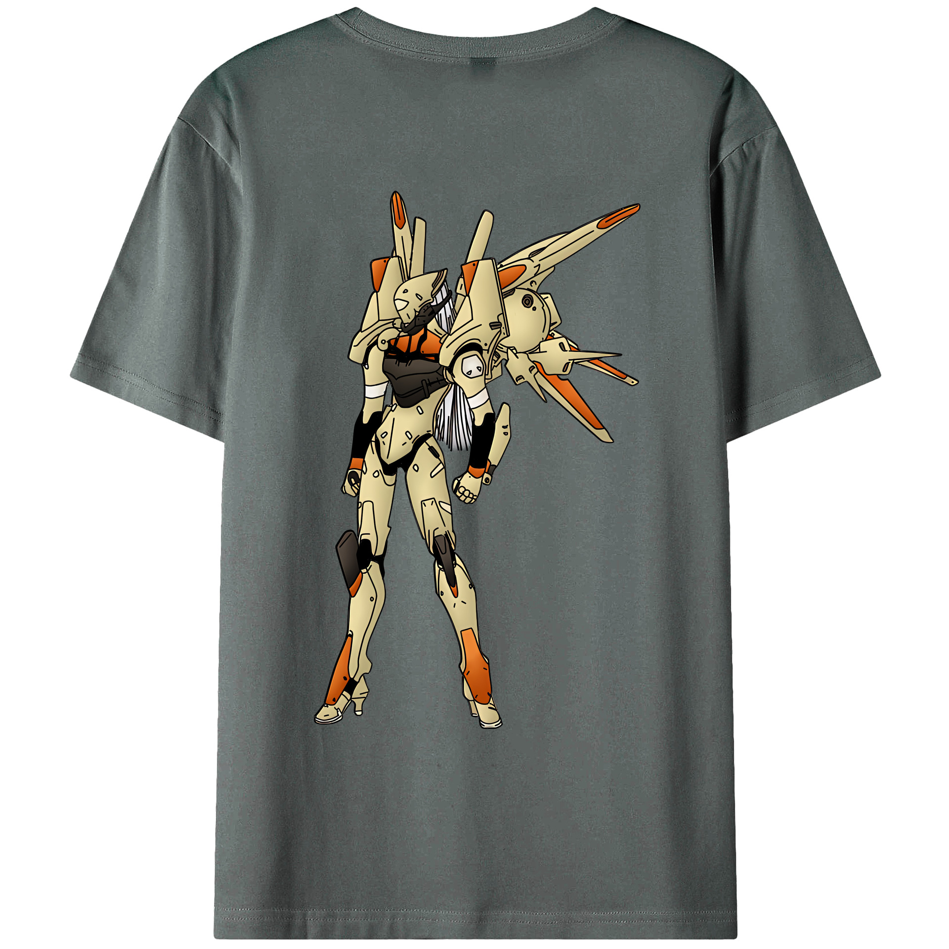（画像用） EVA 新世紀エヴァンゲリオン 綿100％ メンズ半袖Tシャツ（バックプリント） 通気性